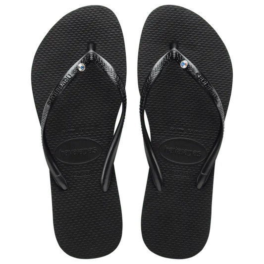 Women's Slim Crystal Flip Flops